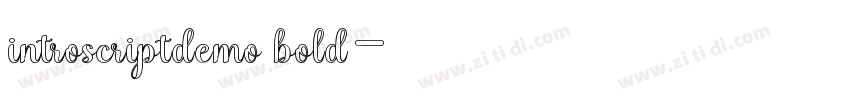introscriptdemo bold字体转换